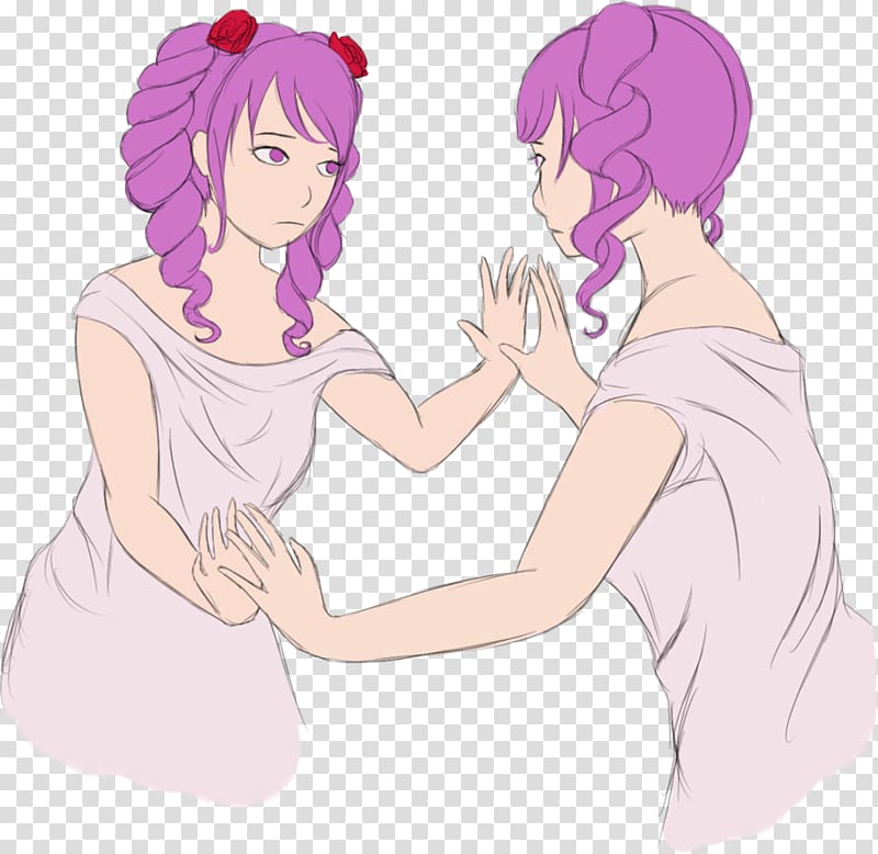 Yandere Simulator Thumb Human , Looking in Mirror transparent background PNG clipart