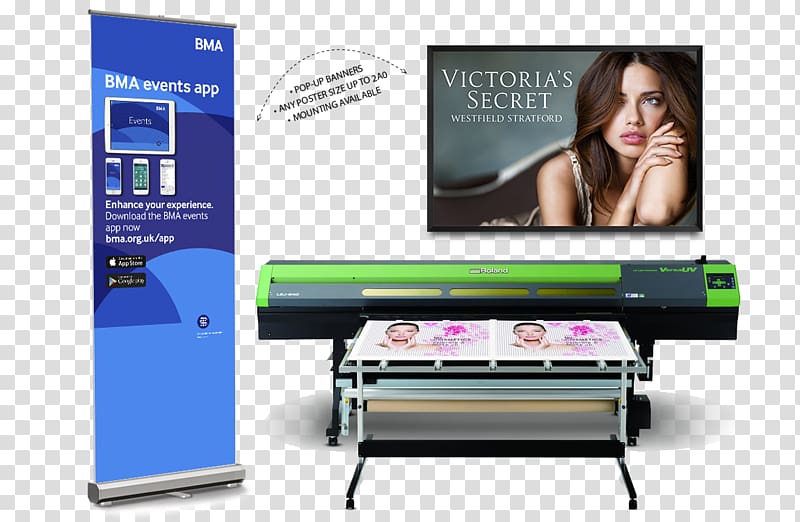 Inkjet printing Banner Wide-format printer Large format, printer  transparent background PNG clipart