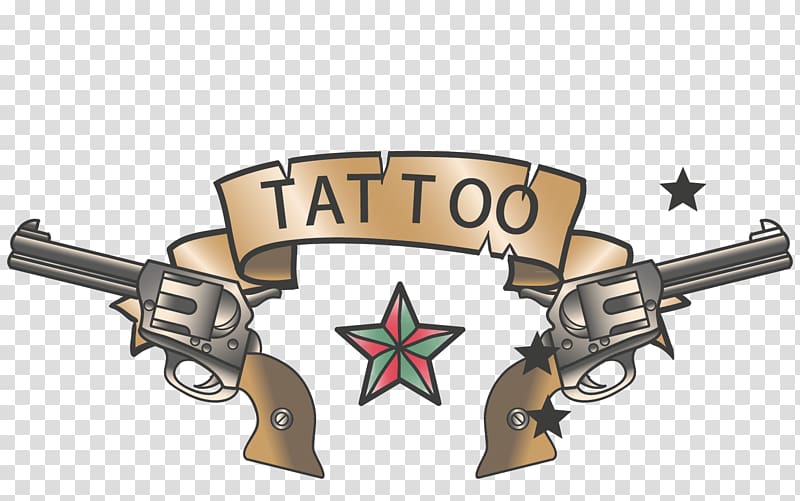 Old school (tattoo) Sailor tattoos Flash, Pistol Star elements transparent background PNG clipart