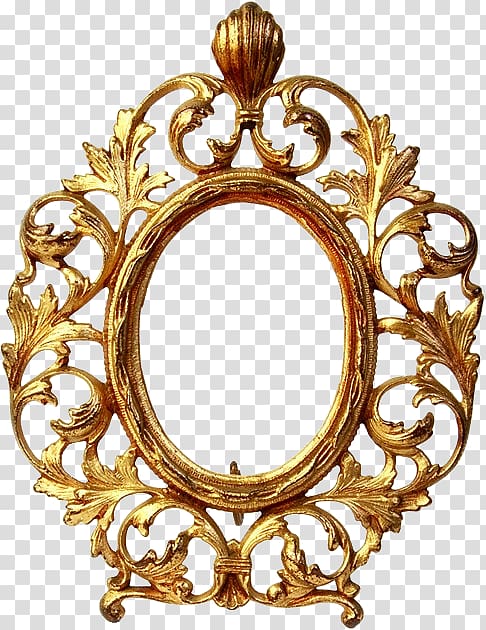 Frames Gold Oval, gold transparent background PNG clipart