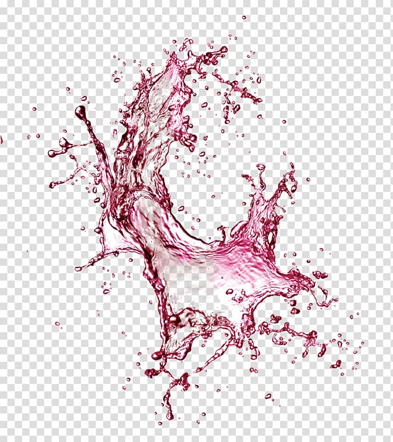purple water splash effect element transparent background PNG clipart