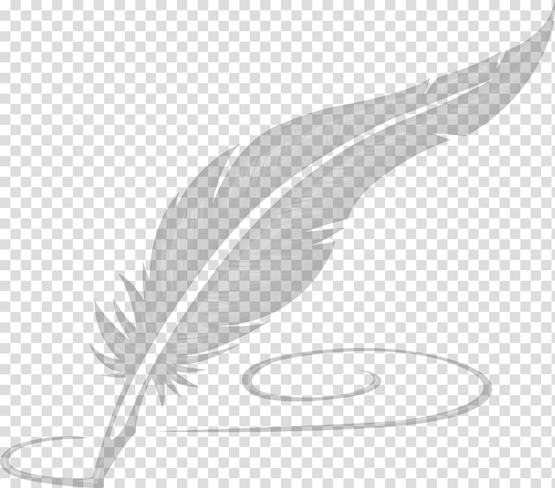 gray leaf pen , Paper Quill Fountain pen , quill transparent background PNG clipart