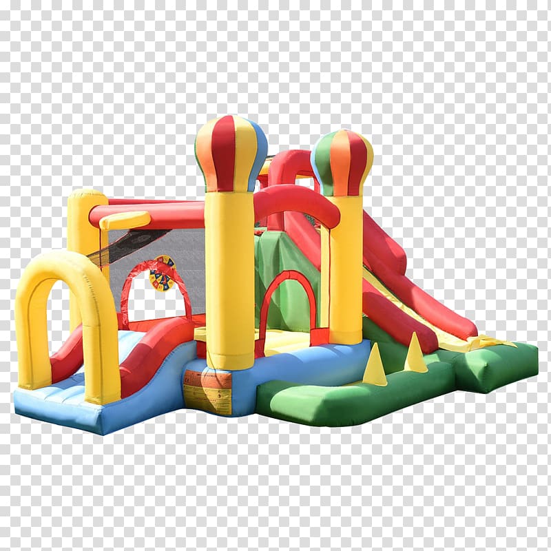 Inflatable Bouncers Toy Castle Playground slide, jumping castle transparent background PNG clipart