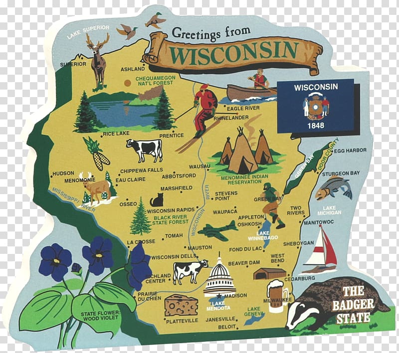 Wisconsin Map Illinois Cat Iowa, map transparent background PNG clipart