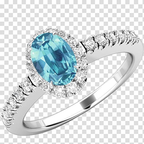 Wedding ring Aquamarine Diamond Birthstone, March Gemstone transparent background PNG clipart