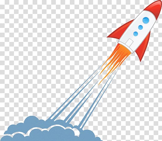 white and red flying rocket illustration, Rocket Taking Off transparent background PNG clipart