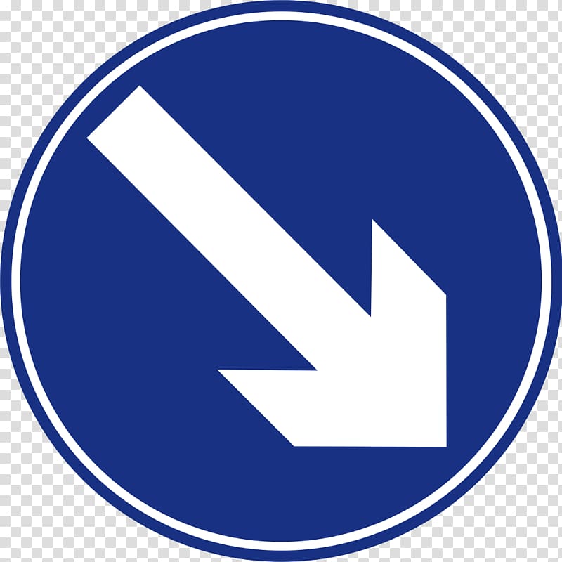 Traffic sign Mandatory sign Road Arrow, road transparent background PNG clipart