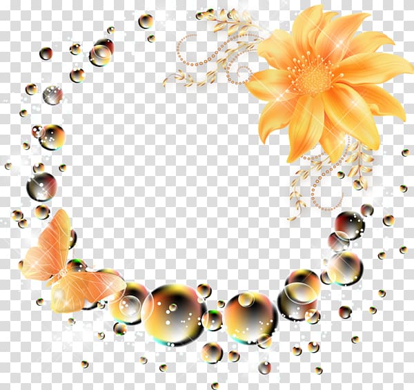 Rose Flower, Bubble frame drops transparent background PNG clipart