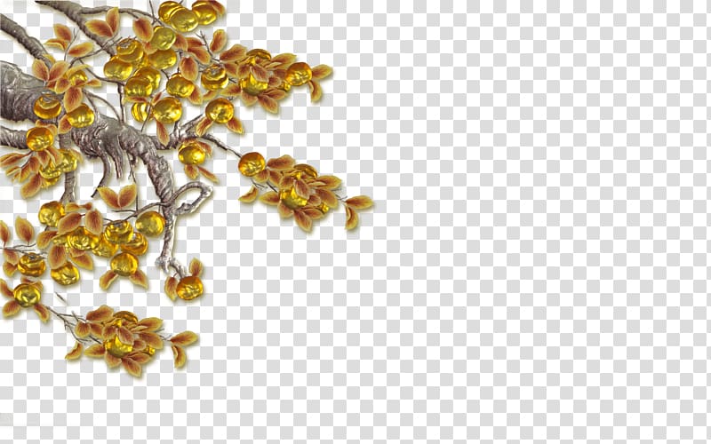 Gold Tree transparent background PNG clipart