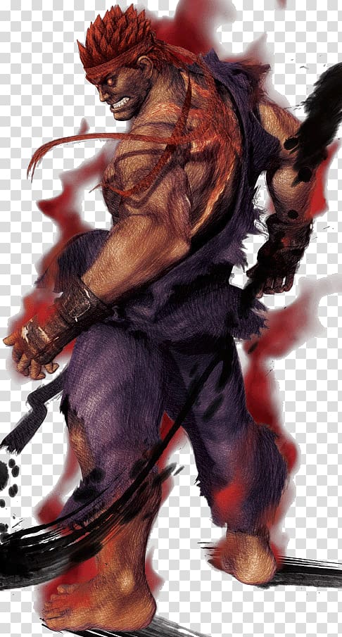 Super Street Fighter IV: Arcade Edition Ryu Akuma, Evil Face transparent background PNG clipart