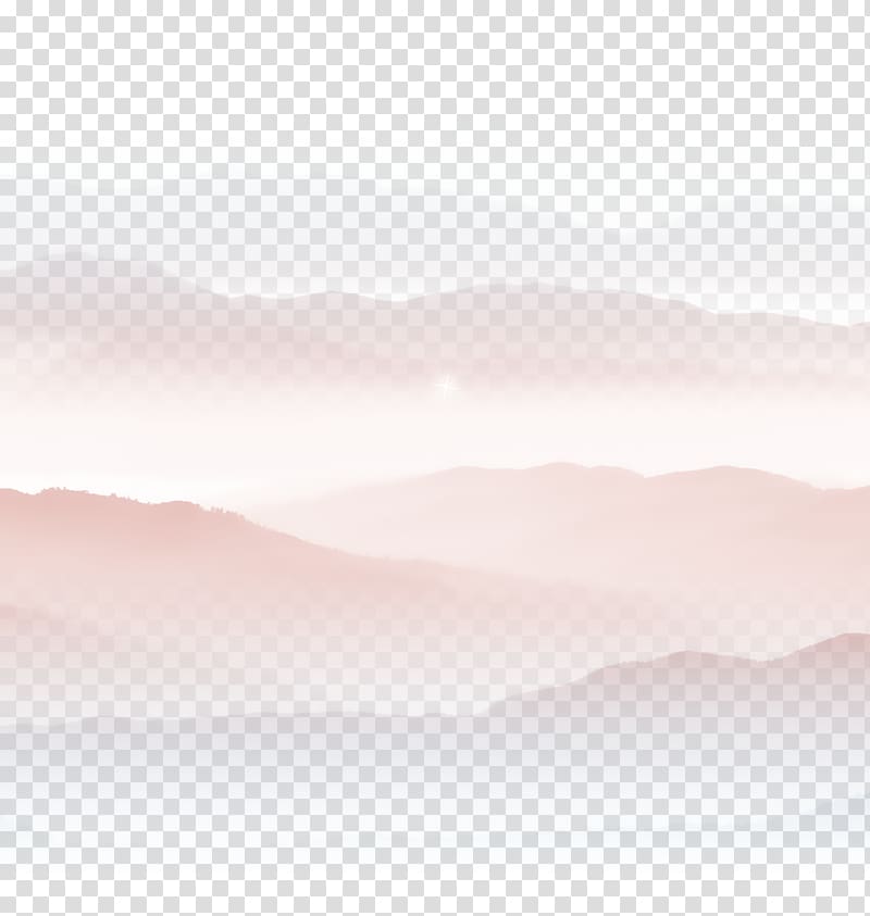 mountain range illustration, Fog Euclidean , Effect element transparent background PNG clipart