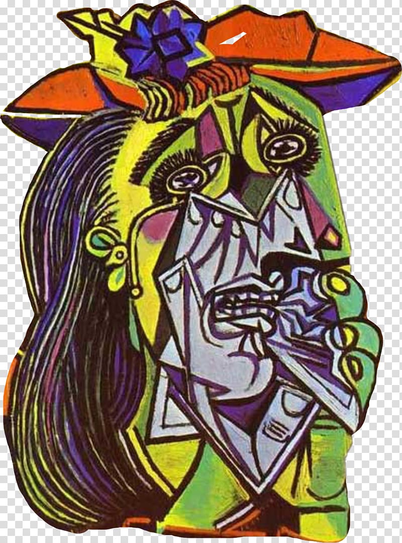 The Weeping Woman Picasso's Blue Period Guernica Painting Art, painting transparent background PNG clipart