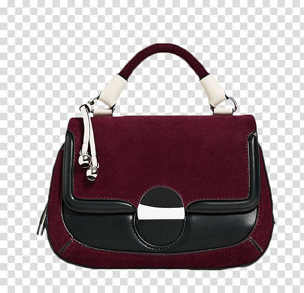 Handbag Cloakroom Zara Leather, zara splicing oblique backpack transparent background PNG clipart