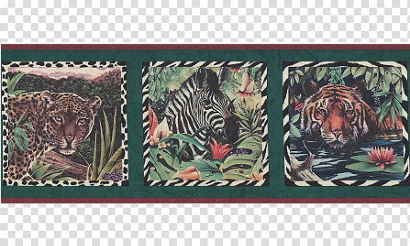 Tiger Blue Red , border Animal transparent background PNG clipart