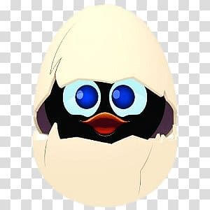 black and white egg character, Calimero Hatching transparent background PNG clipart