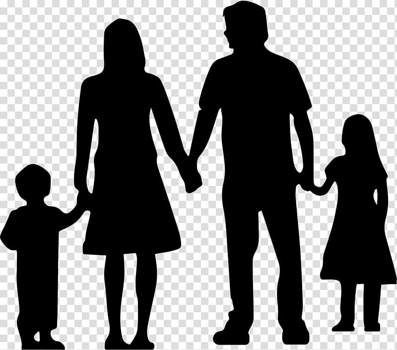 Nuclear family Silhouette , Family cartoon transparent background PNG clipart
