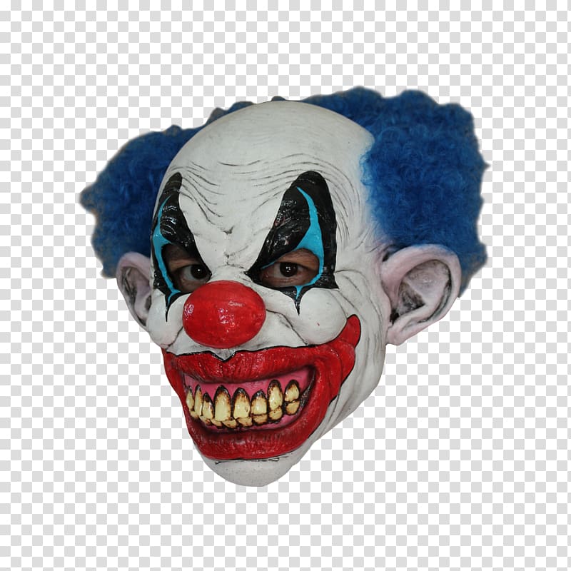 It Latex mask Evil clown, mask transparent background PNG clipart