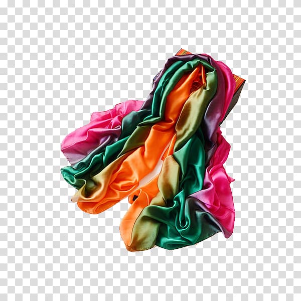 Scarf Silk Shawl Fashion Cashmere wool, Fashion gradient color satin scarf shawl female transparent background PNG clipart
