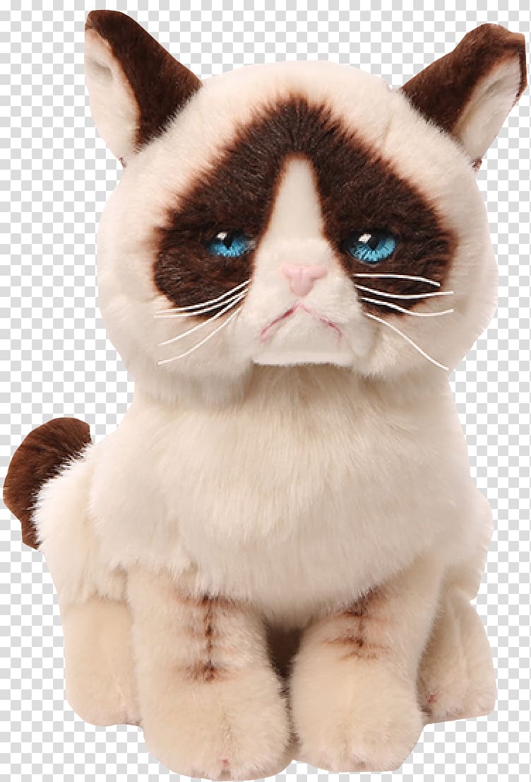 Amazon.com Stuffed Animals & Cuddly Toys Grumpy Cat Gund, Cat transparent background PNG clipart