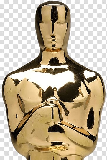 gold trophy, Close Up Oscar Academy Award transparent background PNG clipart