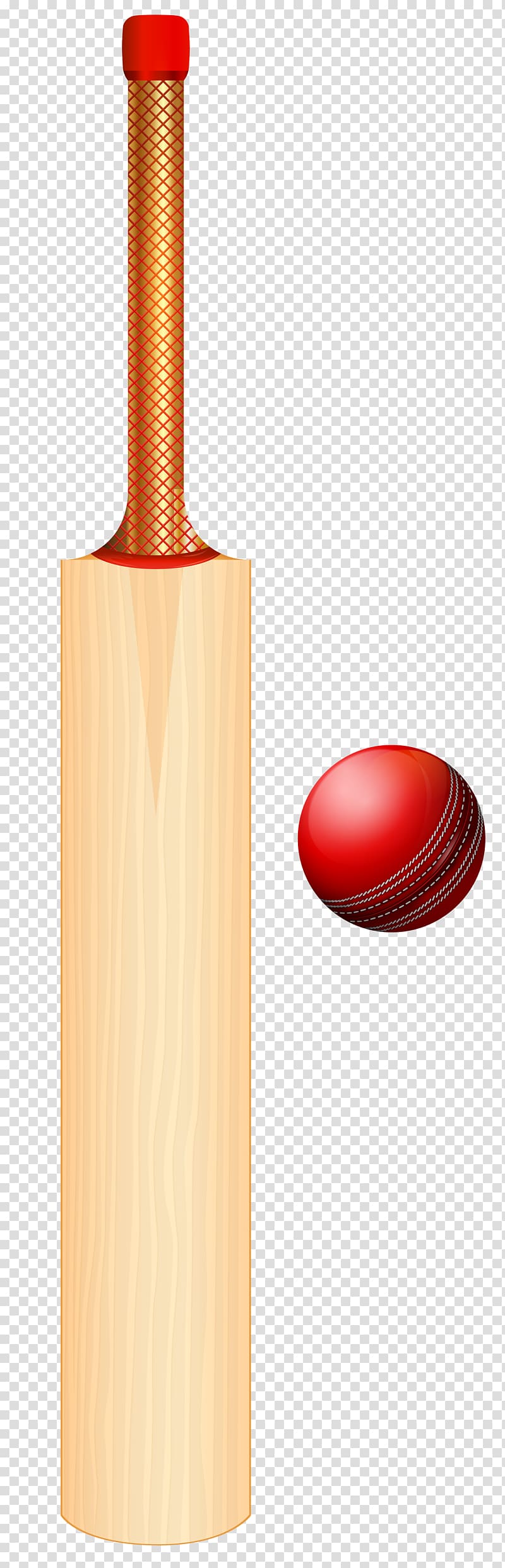 brown cricket bat and red ball , Cricket bat Batting , Cricket Set transparent background PNG clipart