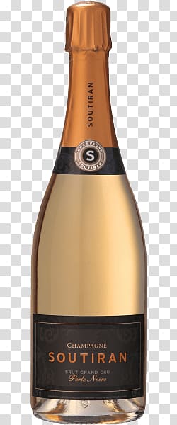 Soutiran champagne bottle illustration, Patrick Soutiran Perle Noire Brut transparent background PNG clipart