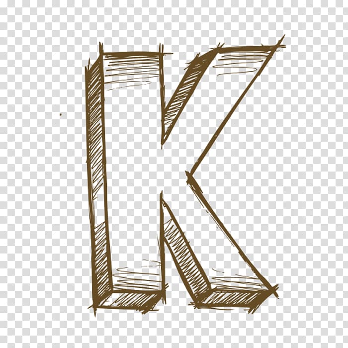letter K illustration, Letter K, Hand painted letters K transparent background PNG clipart