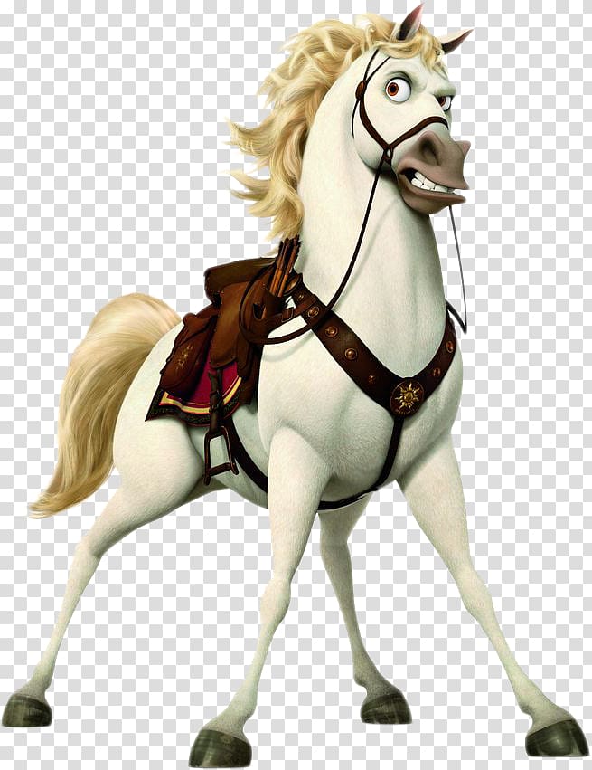 white horse, Flynn Rider Tangled: The Video Game Rapunzel Horse Gothel, horse transparent background PNG clipart