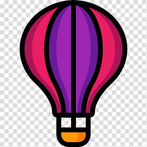 Hot air balloon Line Pink M , balloon transparent background PNG clipart