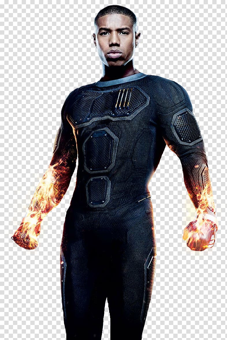 Michael B. Jordan Human Torch Fantastic Four Actor Marvel Comics, Human Torch transparent background PNG clipart