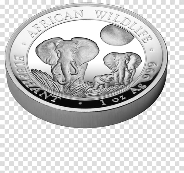 Somalia Silver coin Australian Silver Kangaroo, silver transparent background PNG clipart