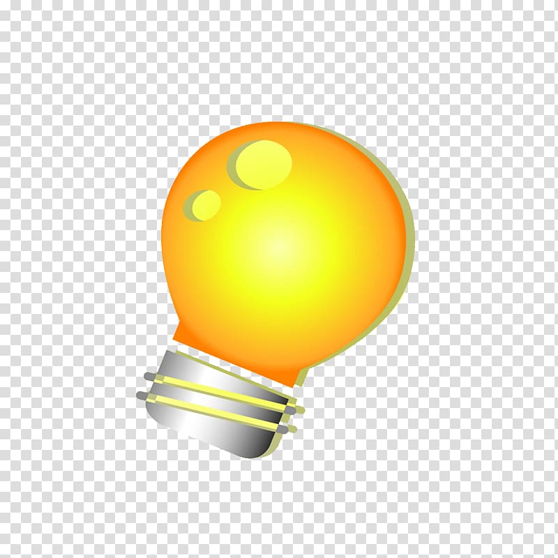 Incandescent light bulb Yellow, Yellow light bulb transparent background PNG clipart