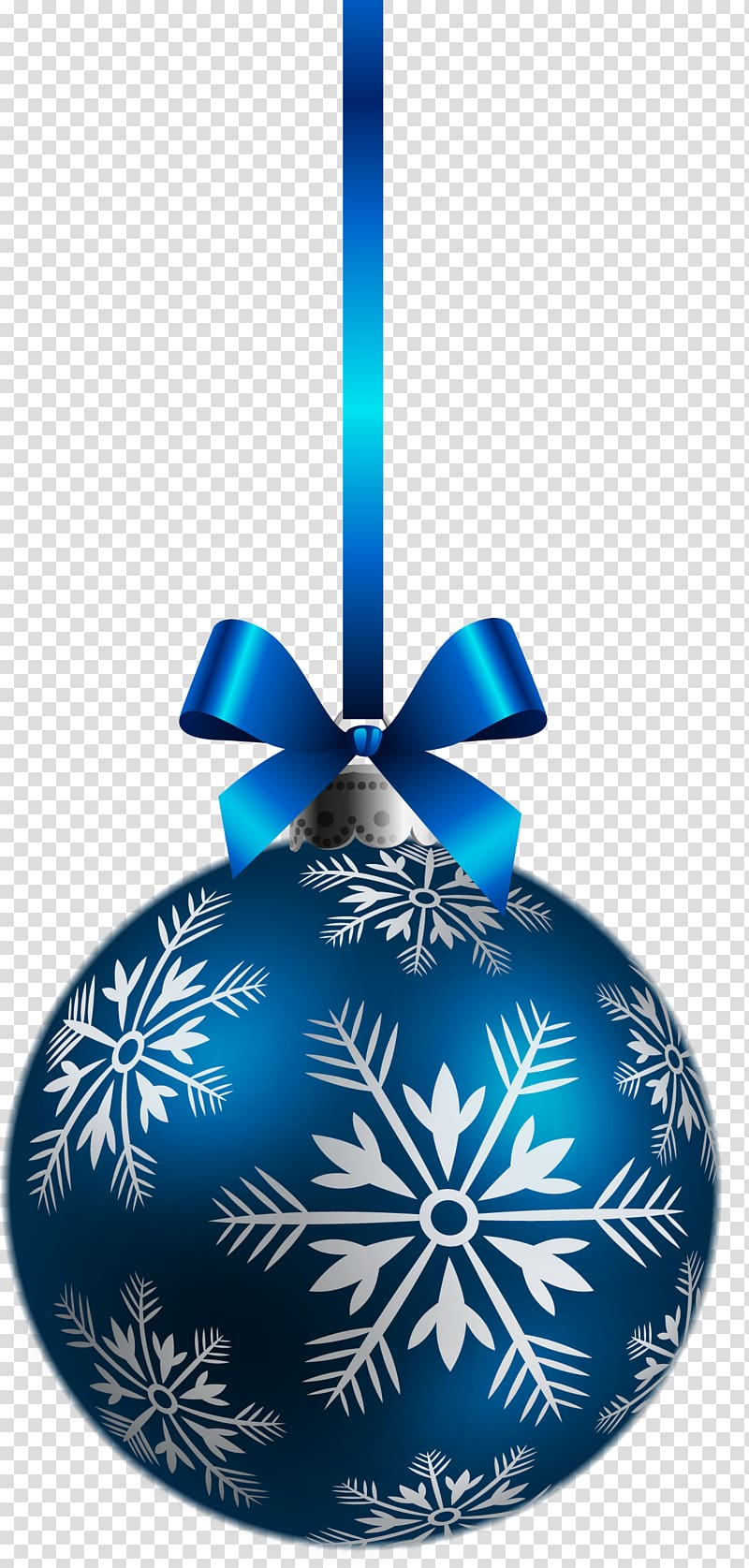 Christmas ornament Christmas decoration , Large Blue Christmas Ball Ornament , blue and white bauble transparent background PNG clipart