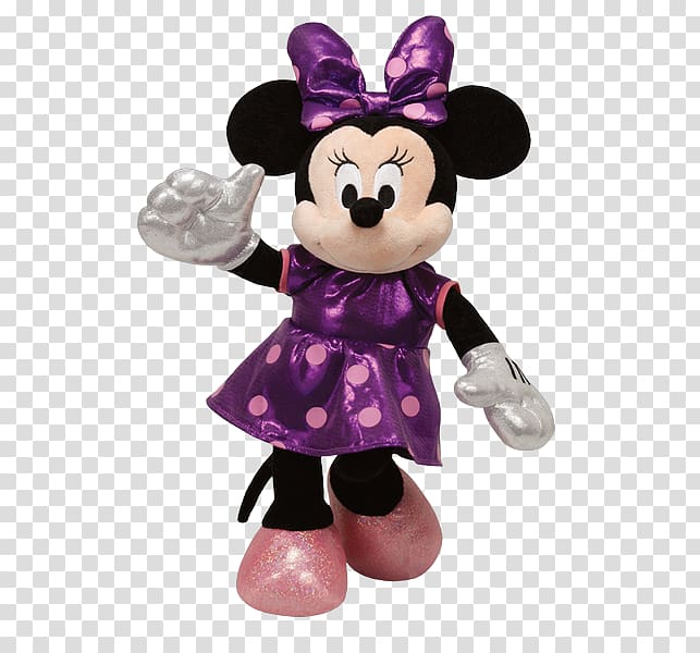Minnie Mouse Amazon.com Ty Inc. Beanie Babies Stuffed Animals & Cuddly Toys, minnie mouse transparent background PNG clipart