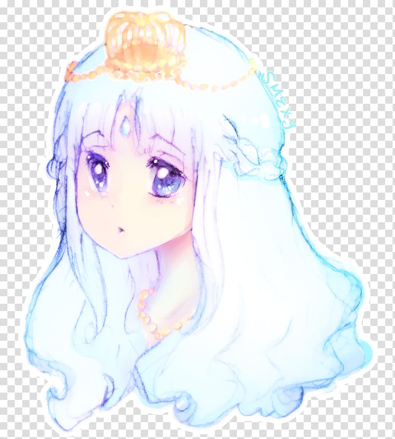 /m/02csf Drawing Long hair Hime cut, princess crown transparent background PNG clipart