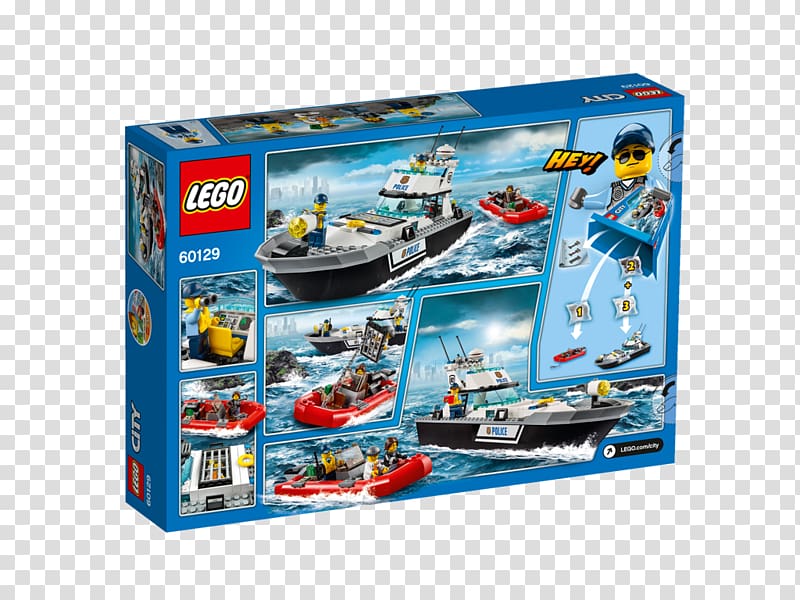 LEGO 60129 City Police Patrol Boat Toy LEGO 60148 City ATV Race Team Police watercraft, Lego police transparent background PNG clipart