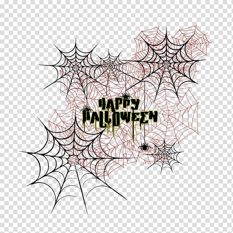 Spider web Graphic design, Halloween Spider transparent background PNG clipart