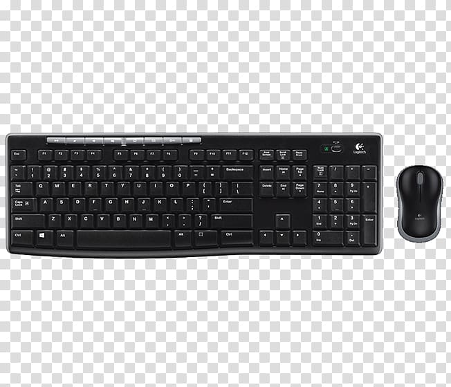 Computer keyboard Computer mouse Logitech Unifying receiver Wireless keyboard, Included transparent background PNG clipart