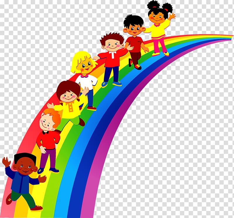 rainbow illustration, Pre-school Kindergarten Information , Rainbow Children transparent background PNG clipart