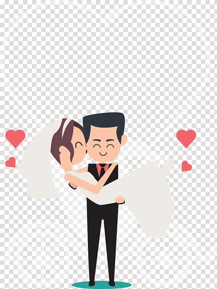 wedding couple illustration, Marriage Bridegroom Wedding, Bride and groom transparent background PNG clipart