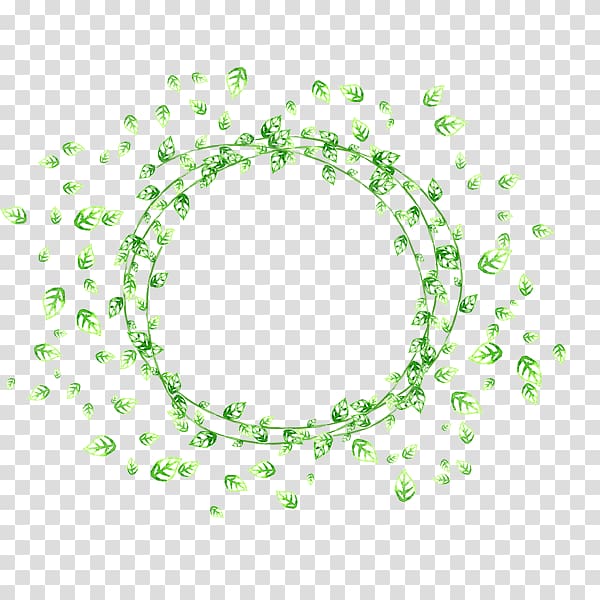 green leaves frame, Leaf frame Green, Floating Leaves circle transparent background PNG clipart