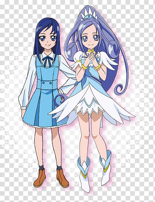 Rikka Hishikawa Mana Aida PreCure Tsunagaru Puzzlun Pretty Cure Aguri Madoka, Mermaid glitter transparent background PNG clipart