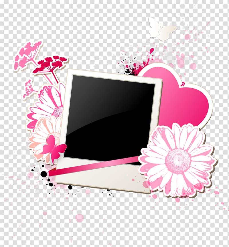 frame Illustration, Decorative floral love computer transparent background PNG clipart