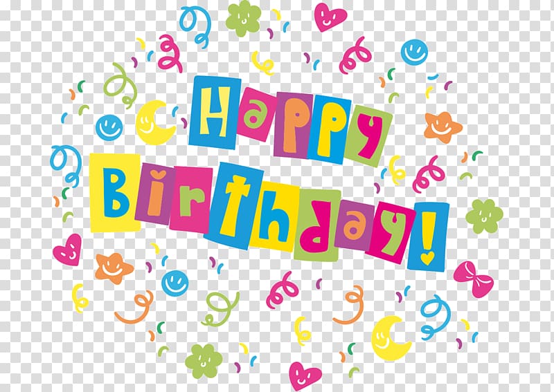 happy birthday elements transparent background PNG clipart
