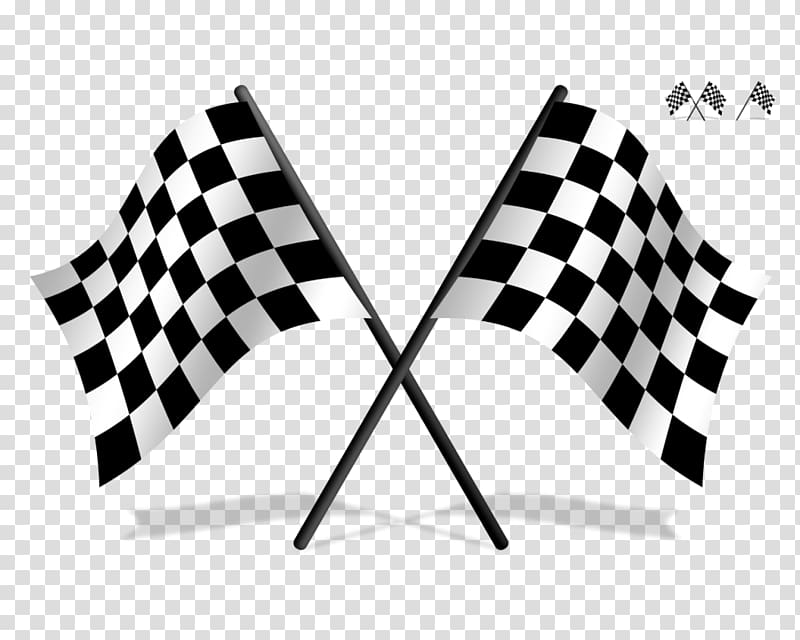 two white-and-black checked flags illustration, Pinewood derby Sports car Soap Box Derby , checkered flag transparent background PNG clipart