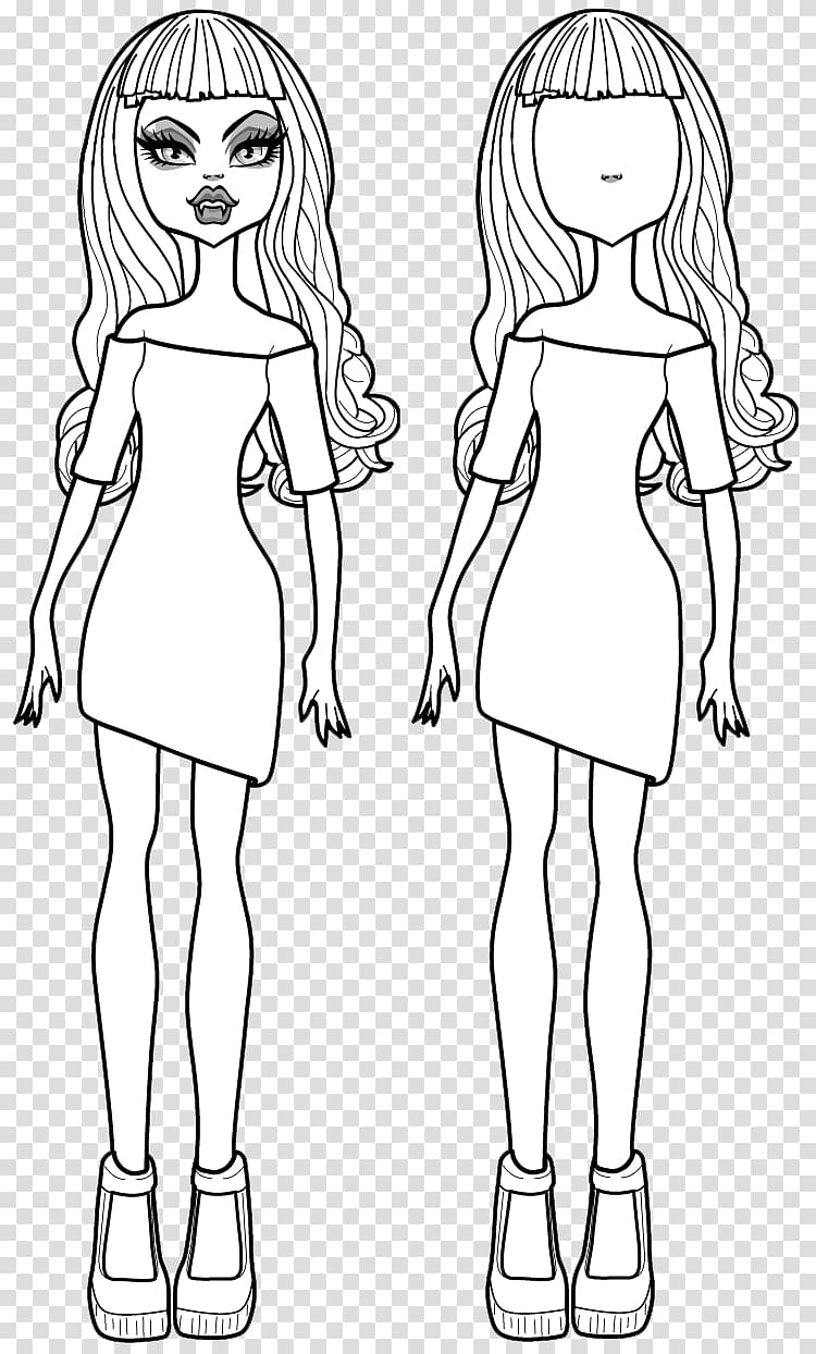 Monster High Doll Drawing Coloring book Frankie Stein, doll transparent background PNG clipart