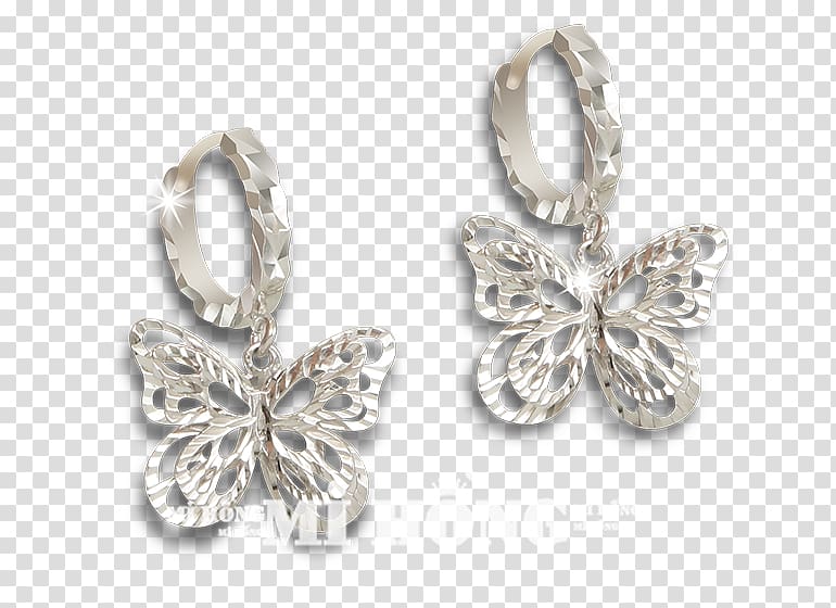 Earring Jewellery Butterfly Silver Cửa Hàng Trang Sức Pnj, Jewellery transparent background PNG clipart