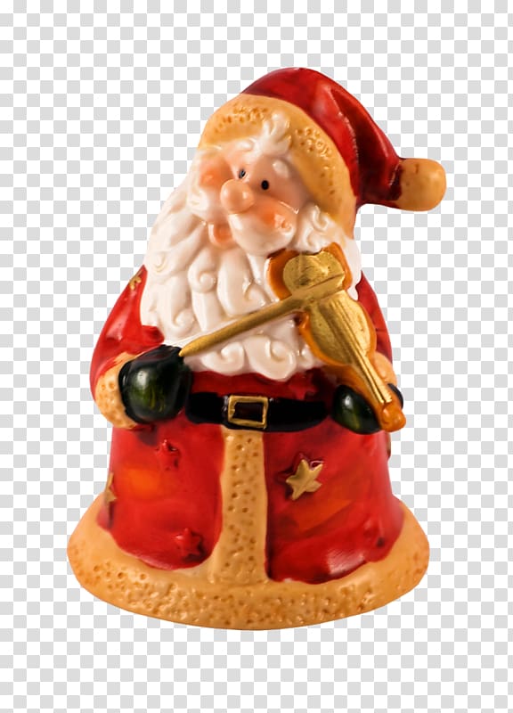 Ceramic Christmas ornament Gift, Ceramic Santa Claus transparent background PNG clipart