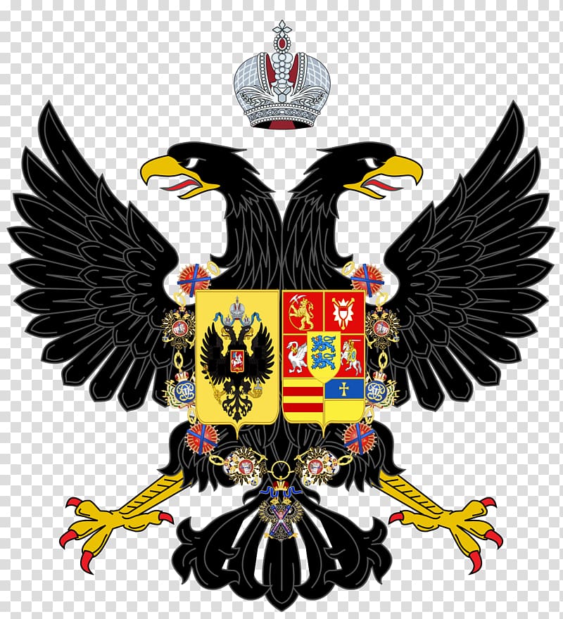Double-headed eagle Byzantine Empire Scalable Graphics , romanov family crest transparent background PNG clipart