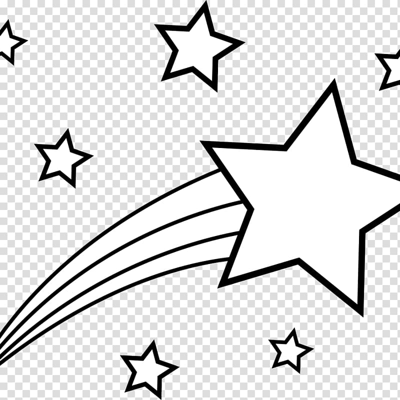 Coloring book Star Shooting , Stars Drawing transparent background PNG clipart